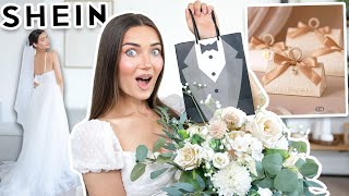 SHEIN HAS WEDDING ITEMS TRYING CHEAP DECOR DRESSES amp FLOWERS AD [upl. by Raseda]