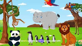 Lets Go to Animal Zoo  Animal Song for kids  Nursery Rhymes amp Poems  Joyfuljunior TV [upl. by Wettam]