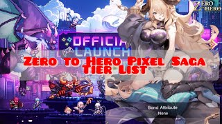 Zero to Hero pixel Saga 27 tier list sutemis preview and Gift code zerotoherocode [upl. by Etireugram880]