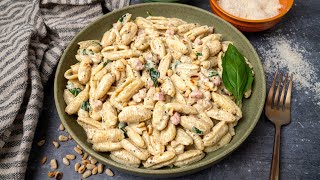 Gnocchetti Sardi with Pancetta and Pesto [upl. by Inaliel]