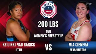 2023 16U US Marine Corps Women’s Nationals Keilikki Nau Rarick vs Mia Cienega 200 Ibs Finals [upl. by Chas115]