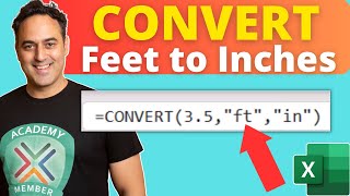 How to Convert Feet to Inches in Excel [upl. by Brozak]