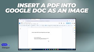 How to Insert a PDF into a Google Doc as an Image [upl. by Adnavoj]