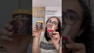 Havmor vs Amul which choco brownie is better foodie delhi ashortaday youtubeshorts shorts [upl. by Elamef]