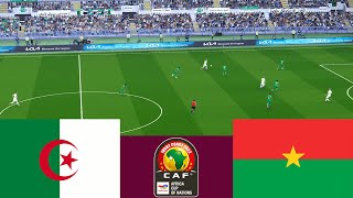 الجزائر 2 vs 2 بوركينا فاسو كأس أفريقيا 2024  محاكاة ألعاب الفيديو PES 2021 [upl. by Burnett437]