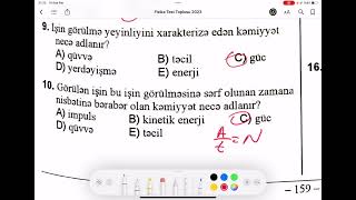 Mexaniki iş Güc Güc DİM2023 Fizika test toplusu [upl. by Seely]