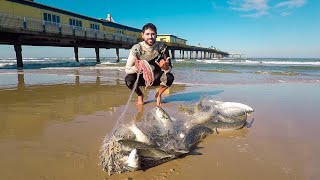 PESCA DE TARRAFA  A maior TARRAFADA que já vi MUITA TAINHA Tramandaí RS [upl. by Toll]