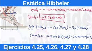 Estática Hibbeler 12 Edición Ejercicios Resueltos 425 426 427 y 428 FísicaIngeniería [upl. by Emile934]