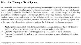 Ch11 Triarchic Theory of Intelligence [upl. by Phillada]