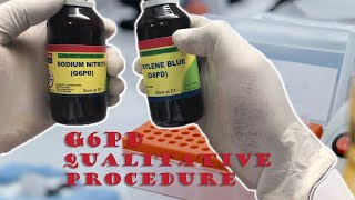 G6PD deficiency qualitative test [upl. by Htebasile240]