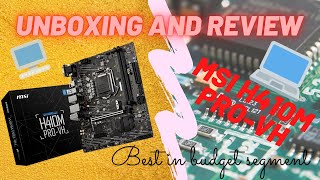 MSI H410M VHPro Motherboard Unboxing And Review  Best latest Budget segment motherboard  In Hindi [upl. by Onailimixam]