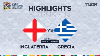 HIGHLIGHTS  Inglaterra vs Grecia  UEFA Nations League 2024  TUDN [upl. by Koby]