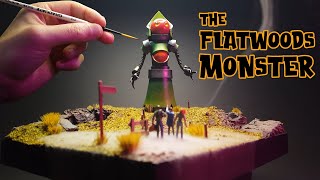 Im sculpting the WORLDS CREEPIEST CRYPTIDS  The FLATWOODS MONSTER polymer clay diorama [upl. by Karalynn]