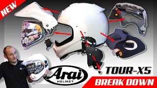 Arai Tour X5 Tour Cross V  Full helmet strip down guide [upl. by Thier]