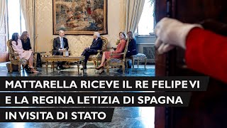 Il Presidente Mattarella incontra Sua Maestà il Re di Spagna in Visita di Stato in Italia [upl. by Hey]