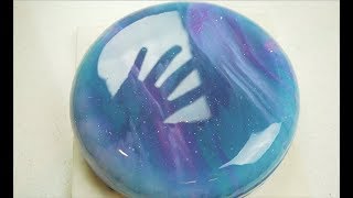 星空镜面蛋糕这样做 Galaxy Mirror glaze cake [upl. by Nirrac582]