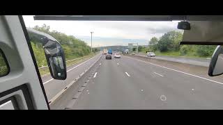 Flix Bus Coach running at M1 Motorways south to Shefield [upl. by Furtek]