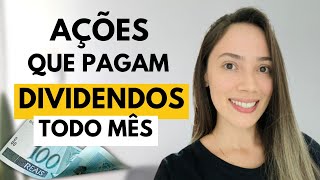 AÇÕES QUE PAGAM DIVIDENDOS TODOS OS MESES [upl. by Alcine566]