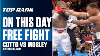 Miguel Cotto Took Down The Legendary Sugar Shane Mosley  ON THIS DAY  FREE FIGHT [upl. by Ahsinrat]