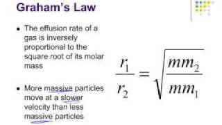 Grahams Law Effusion and Diffusion [upl. by Gordy]