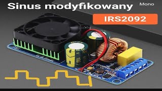 Wzmacniacz mocy mono IRS2092 500W  przetwornica DCAC Sinus modyfikowany  Nie do audio [upl. by Susejedesoj]