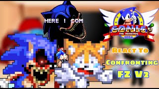 SonicEXE  Fnf React To Confronting Yourself Final Zone V2 GoodBad Ending FNFTails [upl. by Beasley526]