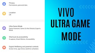 How To Use Ultra Game Mode On Vivo  Ultra Game Mode [upl. by Aldus]