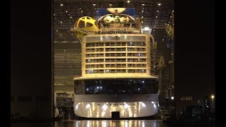 4K  SPECTRUM OF THE SEAS  Amazing float out with Aerial Shots  Meyer Werft Shipyard [upl. by Suiremed]