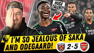 I Cant Lie Im Jealous Of Arsenal Saka Excellent West Ham 25 Arsenal Reaction [upl. by Ydnelg526]