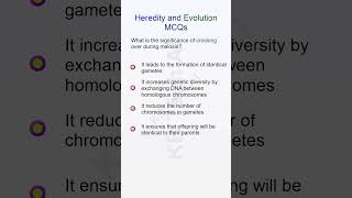 TOP 50 MCQ Heredity and Evolution Part 14 1 [upl. by Oler]