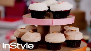 How To Decorate A Cupcake  AskKat  InStyle [upl. by Yecies]