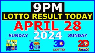 Lotto Result Today 9pm April 28 2024 PCSO [upl. by Eecyak416]