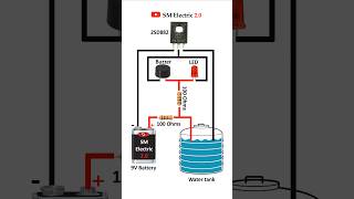 Water Tank Full Alarm Circuit shorts electronic diy [upl. by Eimarej99]