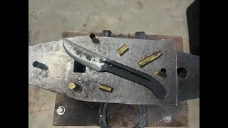 Drunk Blacksmith makes a knife out of a horseshoe [upl. by Vitoria221]