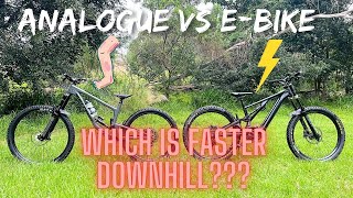 Is an EMTB faster than an analogue MTB downhill [upl. by Durham]