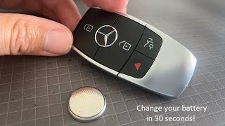 How to change the Key Fob Battery on 2017  2020 Mercedes [upl. by Tima103]