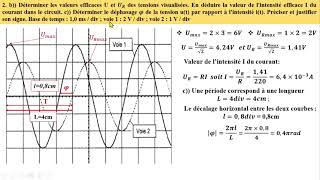 Circuit RLC  Etude de résonance dintensité à loscilloscope  Exercice corrigé [upl. by Bruell]