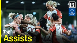 DAZNs Top 10 Assists Of The 202425 UEFA Womens Champions League Matchday 2 [upl. by Joerg]