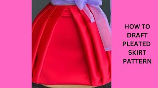 How to draft pleated skirt pattern [upl. by Inafets]