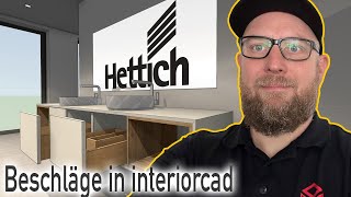 HettichBeschläge in interiorcad [upl. by Bohner]