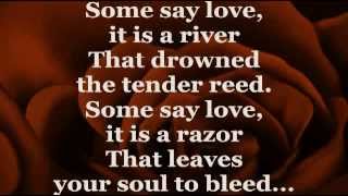 THE ROSE Lyrics  BETTE MIDLER [upl. by Aenal451]