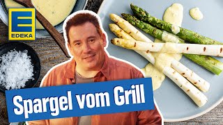 Spargel vom Grill  Mit veganer Sauce Hollandaise [upl. by Noissap]