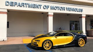 17 Year Old takes DMV Drivers Test in Bugatti Chiron [upl. by Arob]