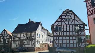 Odenwälder Fachwerkidyll Ortsdurchfahrt GroßUmstadtHeubach im OdenwaldHessian halftimber houses [upl. by Bobby]