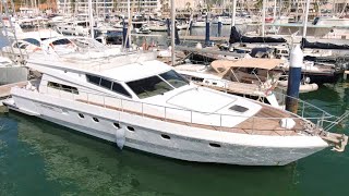 €197000 Yacht Walkthrough  Yacht For Sale  Ferretti 185 Fly  Winslow Yachts [upl. by Lemert]