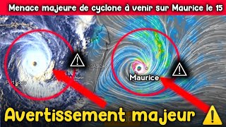 Menace majeure de cyclone de catégorie 4 en direction de Maurice  1119 janvier Alerte cyclone [upl. by Orelle610]