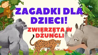 Bajka z zagadkami dla małych dzieci po Polsku Zwierzęta w dżungli [upl. by Llertnauq375]