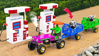 diy tractor mini petrol pump science project  ‪Toysfactryfamily  keepvilla [upl. by Aiciles]