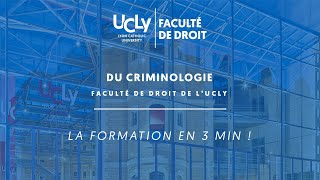 Présentation du Diplôme Universitaire Criminologie  La formation en 3 min [upl. by Nay136]