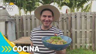 Cocina arroz frito con lo que sobra en la nevera  Un Nuevo Día  Telemundo [upl. by Aneerb53]